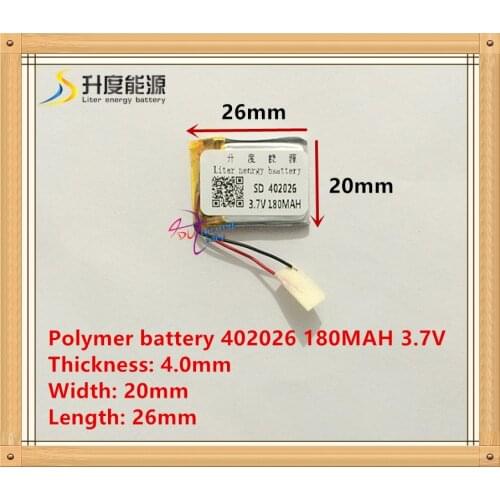 New product 402026 042026 180mAh lithium polymer battery 3.7V, dedicated Bluetooth headset