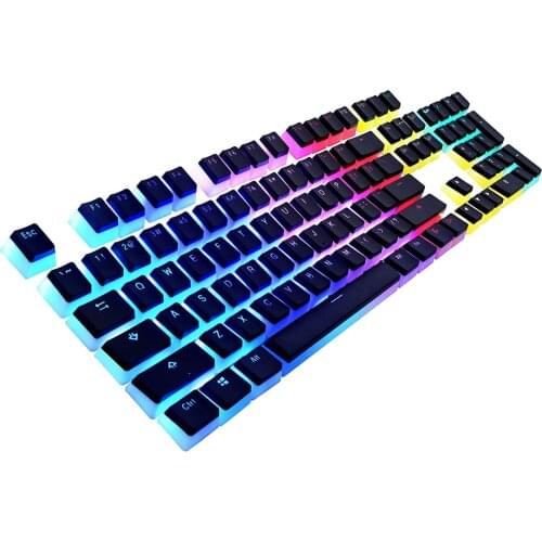 OEM Profile Pudding Keycaps Double Shot PBT Keycap Set Translucent Layer For DIY 60% 87 TKL /104 MX Switch Mechanical Keyboards