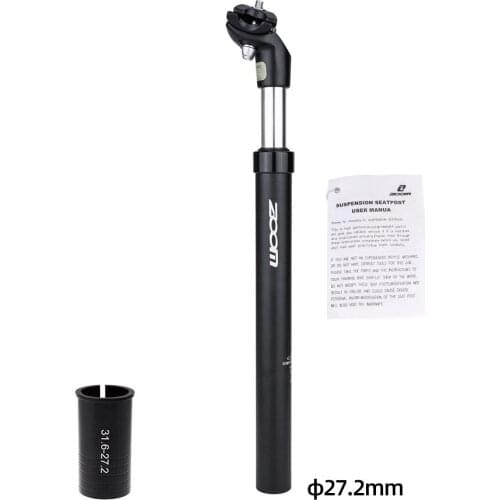 Mtb Bike Suspension Seatpost Shock Absorber Bicycle Seat Post Dropper Aluminum Shockstop Tube with Adptper Shim 27.2 31.6
