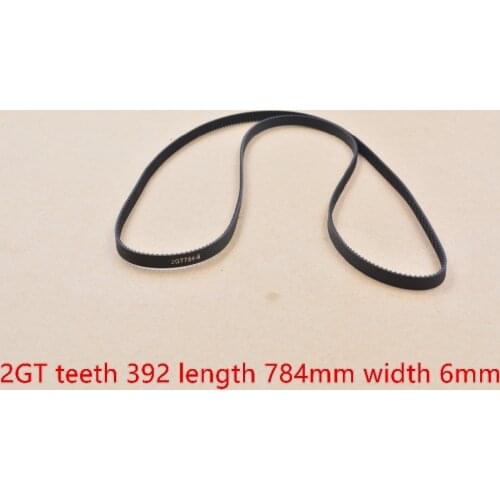 3d printer belt closed loop rubber 2GT timing belt teeth 392 length 784mm width 6mm 784-2GT-6 1pcs