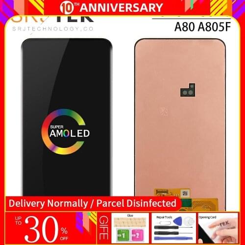TFT For Samsung Galaxy A80 LCD Touch Digitizer Sensor Glass Assembly For Samsung A80 Display A805 Screen A805F Display A805FD