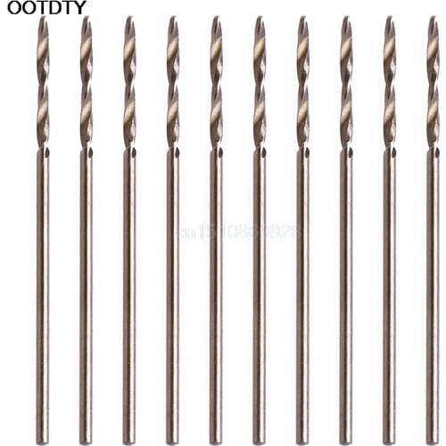10Pcs/Set 1mm M35 Triangle Shank HSS-Co Cobalt Twist Drill Spiral Drill Bit