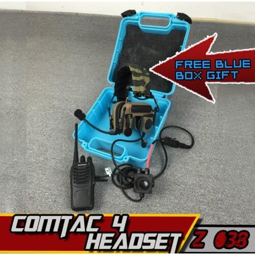 Z TAC Softair Tactical Earphone Z-Tactical Comtac IV Headset Airsoft Paintball Hunting Z-TAC Arsoft PTT With Baofeng Radio Set