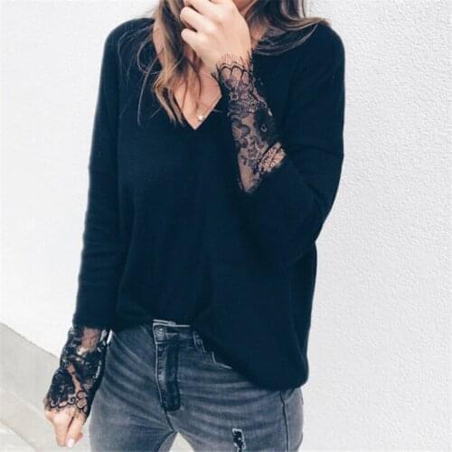 Women Lace Blouse Womens Tops And Blouses Long Sleeve Tops For Ladies V Neck Blouse Women Blouses Shirt Blusas Mujer Female Tops