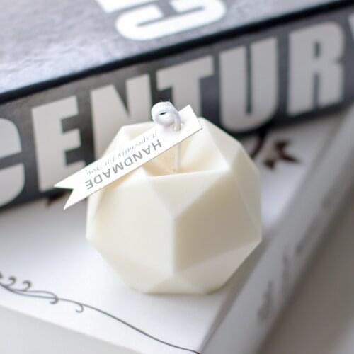 1 Pcs New 3D Polygonal Silicone Candle Aromatherapy Mold DIY Handmade Candle Material Wax Soap Mold Dried Flower Candle Making