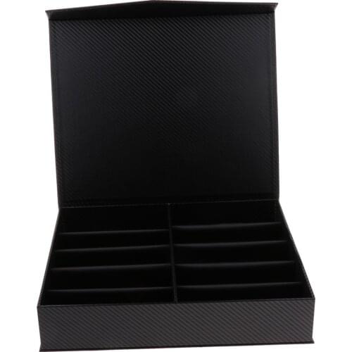 10 Grids Sunglasses Eyeglasses Case Eyewear Display Book Glasses Storage Box