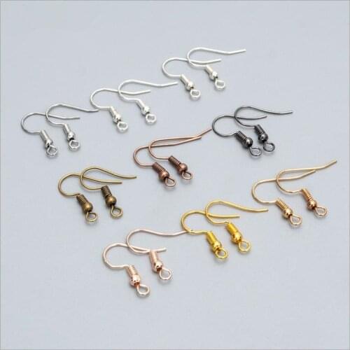 100PCS 19.5MM Metal DIY Earring Findings Clasps Hooks Jewelry Making Accessories Earwire
