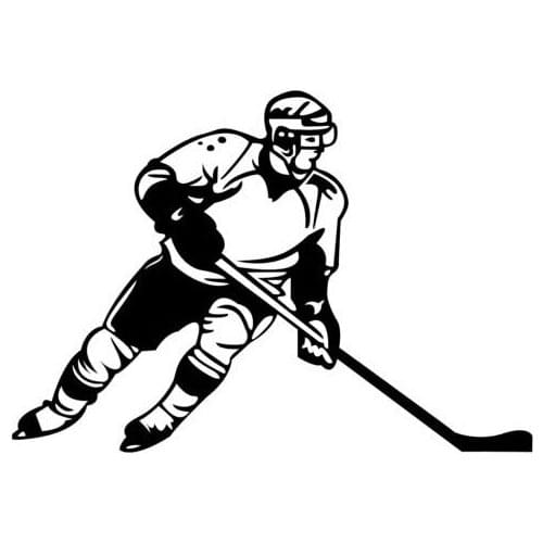 20.3cm*14cm Creative Hockey Sports Fashion Vinyl Car Stickers S2-0068