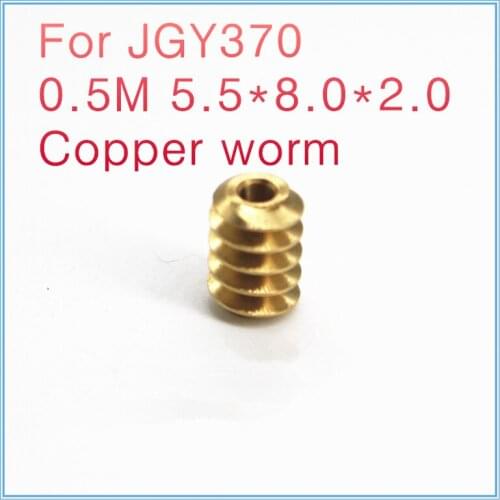 2X JGY370 Self-locking turbine,Worm motor parts,0.5M Copper worm Gear, slow motor worm gear