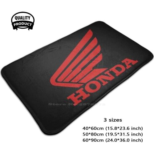 Logo - Black Background 3D Soft Non-Slip Mat Rug Carpet Foot Pad Logo Affiliate Black Background Black Motorbikes Civic Logo