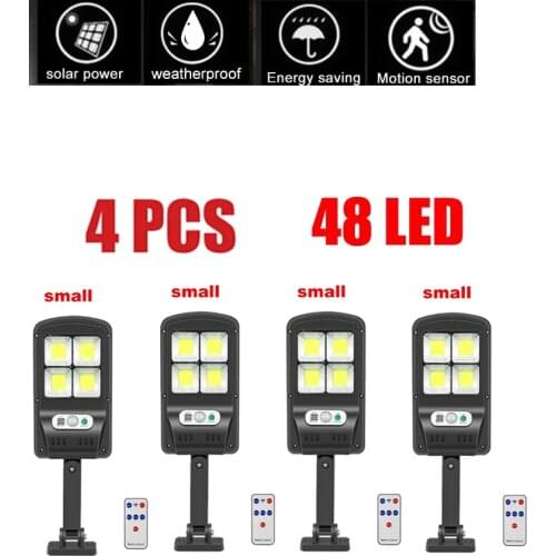 4pcs tabular oblong 48 LED Solar Lamp Outdoor Recharged Motion Sensor led Waterproof Solar Light Garden Street Wall Spotlight re