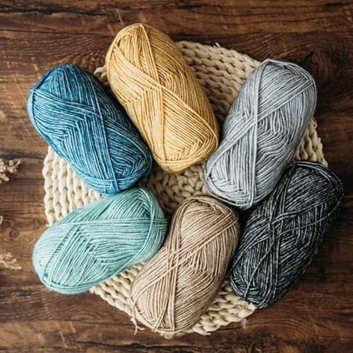 6pcs Free shipping 50g/Ball Baby Cotton Hand Woven Cotton Crochet Cotton Coarse Wool Yarn In Spray