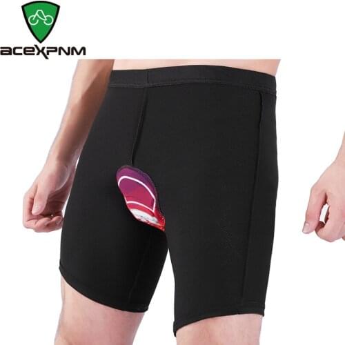 ACEXPNM Mens Cycling Underwear Bicycle Mountain Bike Shorts Riding Bike Sport Underwear Compression Tights Shorts 16D Padded