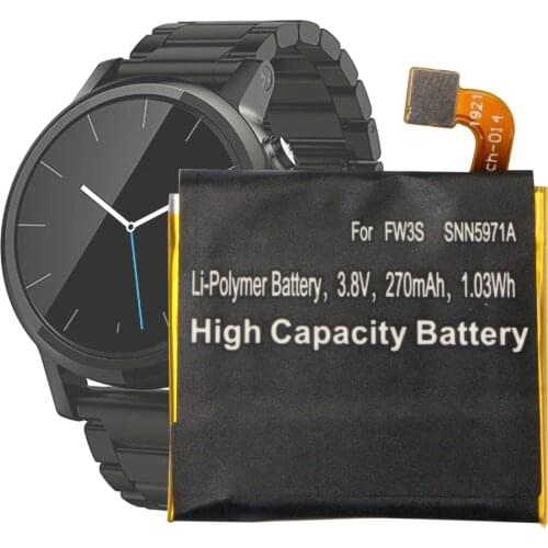 FW3S Battery For Motorola Moto 360 2nd Generation Smart Watch 42mm Battery Replacement Repair Part
