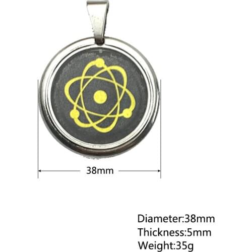 Bio scalar quantum Pendant Necklace EMF Protection Negative Ions Stainless steel with Health Care Stones