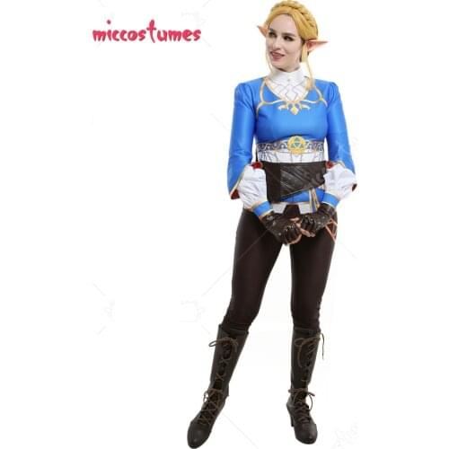 Botw Cosplay Princess Cosplay Costume with Belt Pocket Gloves Pants Halloween Costumes for Women Costume