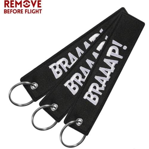 3 PCS Fashion Car Keychain Embroidery Key Chain for Motorcycles and Cars Gifts Tag Key Fobs Holder OEM Keychain Keyring