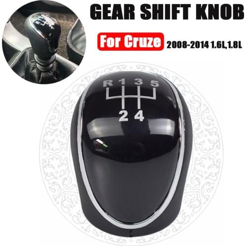Manual Transmission 5 Speed Gear Shift Knob Lever Head For Chevrolet Chevy Cruze 2008-2014 1.6L 1.8L