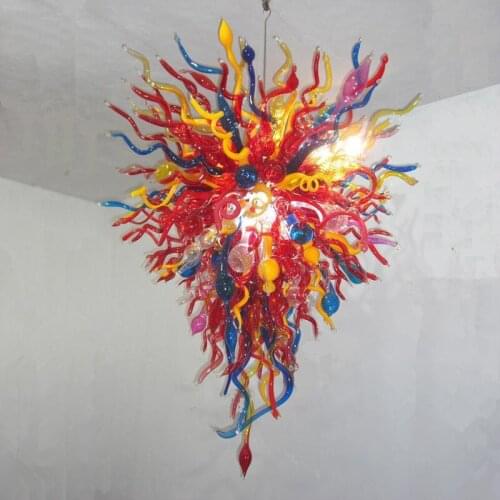 Customized Lamp Hand Blown Chandeliers Light LED Bulbs Multi Colored Glass Modern Art Italy Designed Chandelier for Home Decor