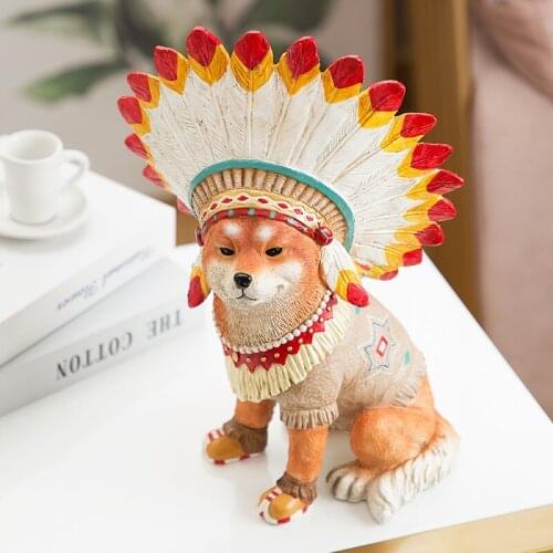 Creative Indian Dog Furnishings Crafts Living Room Wine Cabinet Bedroom Home Personality Decoration Desktop Decoration Jewelry