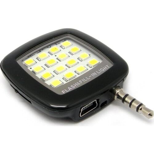 Black Mini Spotlight Smartphone LED Flash and Fill-Light For Apple iPhone 6 5 4