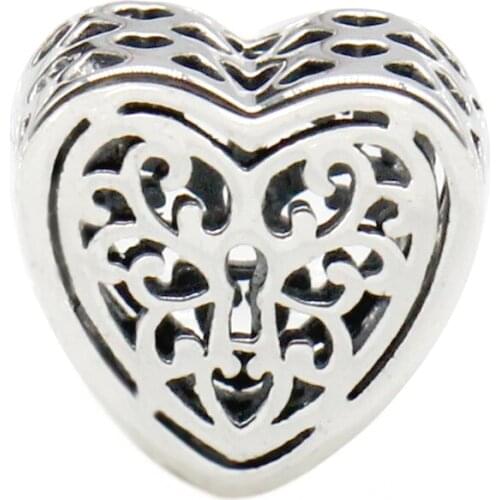 Fit Original Pandora Charm Bracelet 925 Sterling Silver Autumn Openwork Love Heart Plant Vine Branch Beads Accessories