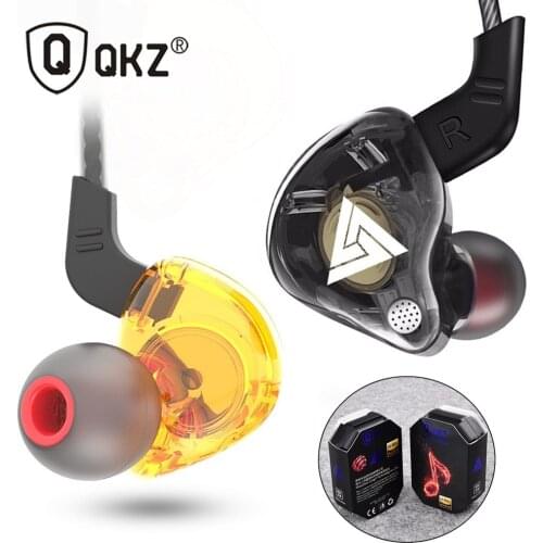 QKZ AK6 AK6 X ATR HD9 Copper Driver HiFi Sport music Earbuds Earphone In Ear Earphone for Smart Phone with Microphone