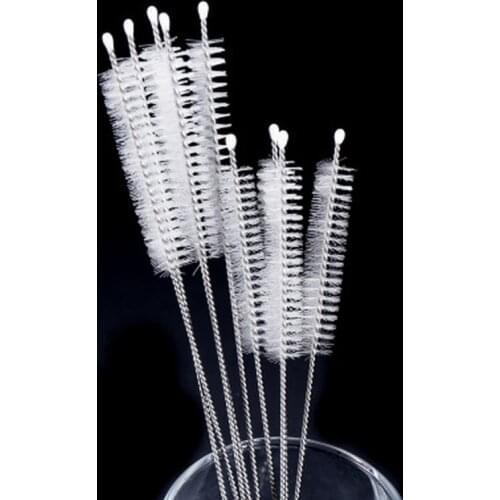 Stainless Nylon Cleaning Brushes Test Tube Glass Cup Bottle Brush Straw Washing Cleaner Kitchen Home Bristle Kit cleaning brush