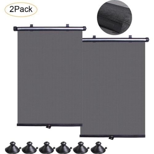 Foldable Car Window Shade PU Mesh Gauze Automatic Retractable Windshield Sun Shade Cover For Cars Rooms Home Office Universal