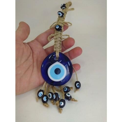 Special Design Evil Eye 5 cm Glass Bead Pendant Charm Turkish Handmade Amulet Wall Hanging Talisman Boho Home Decor