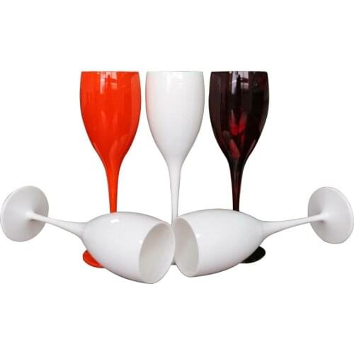 1Pcs Wine Party White Champagne Coupes Cocktail Champagne Flutes Wine Cup Goblet Plating Plastic Beer Whiskey Cups