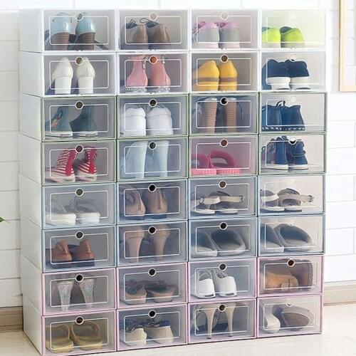 Shoe Cabinet Shoes Box Thickened Transparent Drawer Case Plastic Shoe Boxes Stackable Box Shoe Organizer Shoe storage Shoe rack