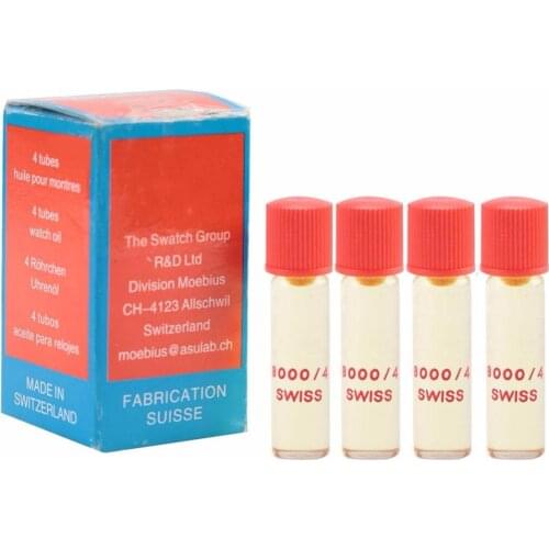 4pcs Professional Watch Oil Wristwatch Pocket Watch Maintenance Lubricant Oil 8000/4 Watch Repair Parts Tool for Watchmakers