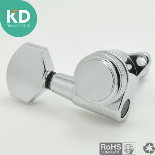 6 pcs String locking tuning key Acoustic Guitar tuning peg Electric Guitar machine head thick cover 6R/L/ set with small button