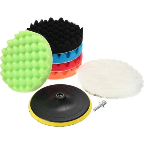 8PCS Car Polishing Pads Waxing Buffing Pad Sponge Kit Set for Car Polisher Buffer Waxer Sander Polishing Waxing Sealing Glaze