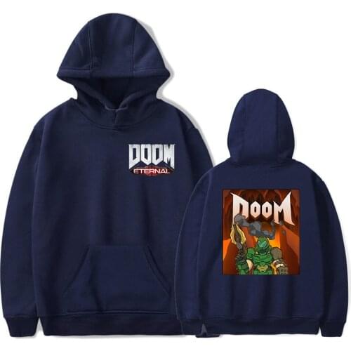 Aikooki High Quality Doom Eternal Hoodie Men/Women Harajuku Casual Hot Game Hoodies Print Doom Eternal Sweatshirt Streetwear Top