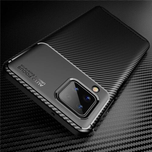 For Samsung Galaxy A12 Case Bumper Silicon Anti-knock Slim Carbon Fiber Back Case For Samsung A12 Cover For Samsung A12 6.5 inch