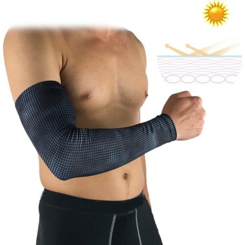 Long thin breathable sunscreen elbow cuffs outdoor riding basketball armband single only a little bit of color sports protective