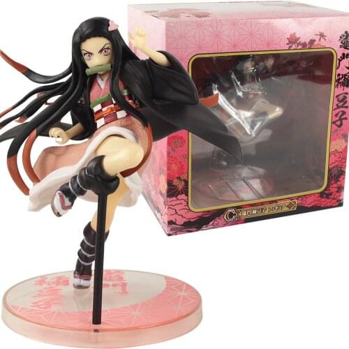 16cm Demon Slayer Anime PVC Action Figure Kamado Nezuko Jumping Battle Kawaii Cartoon Decoration Model Toy KIds GIft Brinquedos