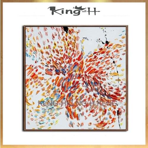 Sin marco pinturas pintadas a mano abstractas modernas hermosa mariposa Animal pintura al óleo en lienzo arte de pared para la d