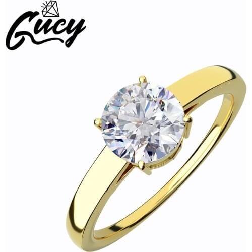GUCY New Moissanite 925 Silver Ring Diamond Test Passed Fashion Girlfriend Women For Jewelry Gift