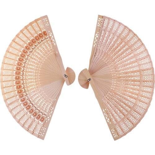 Chinese Japanese Folding Fan Original Wooden Hand Flower Bamboo Pocket Fan For Home Decor Decoracion Fiestas