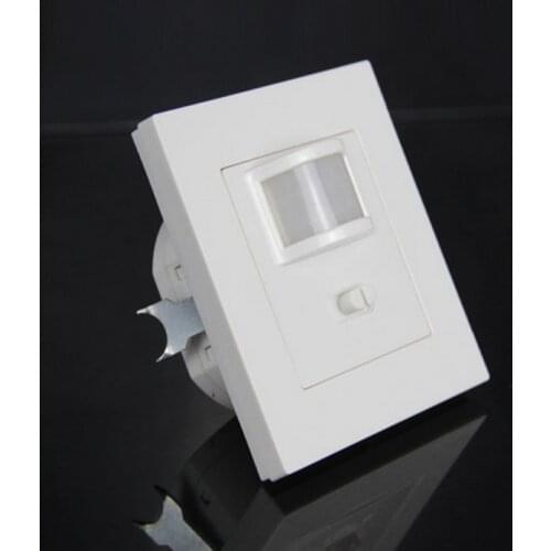 Hot sale Wall mounted pir motion sensor 9m max induction distance 110-240V/AC infrared sensor 86-type switch