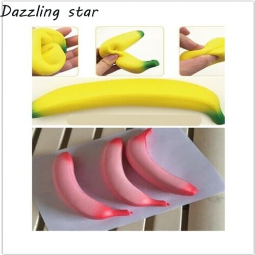 2019 New 18cm cartoon banana toys Squeeze Antistress Toy Pop Doll Novelty Stress Relief Venting Joking Decompression Funny Toys