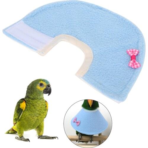 Bird Anti-bite Neck Collar Parrots Adjustable Recovery Collar for Red-breasted Parakeet Eclectus Parrots