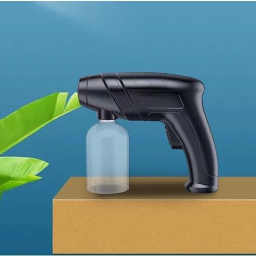 300ml Portable Cordless Blue Light Nano Spray Gun Disinfection Fogging Sprayer Machine Home Car Bedroom Salon Rechargeable