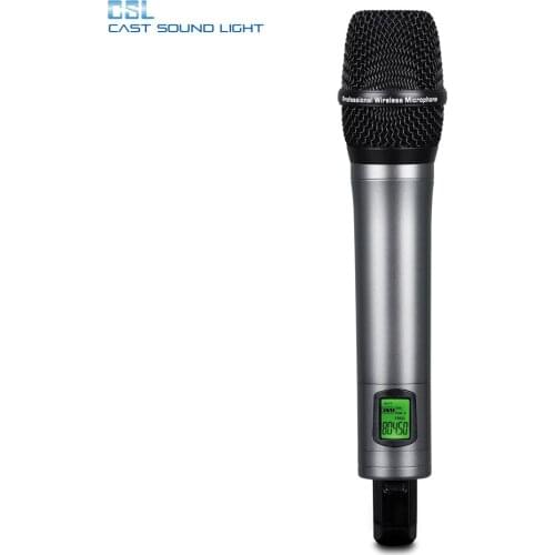 Professional True Diversity UHF wireless handheld microphone