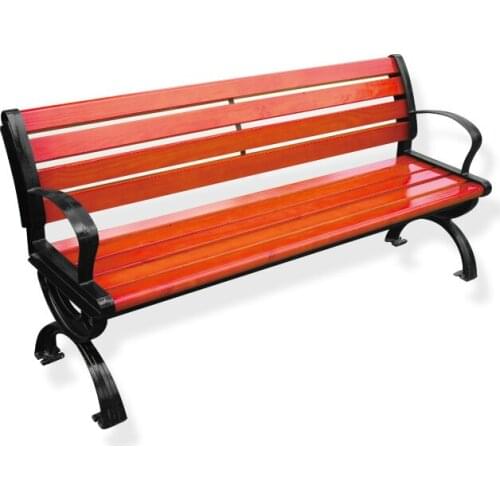 Park bench outdoor anticorrosive wood benches courtyard wood chair stool playground park chair seat cast aluminum