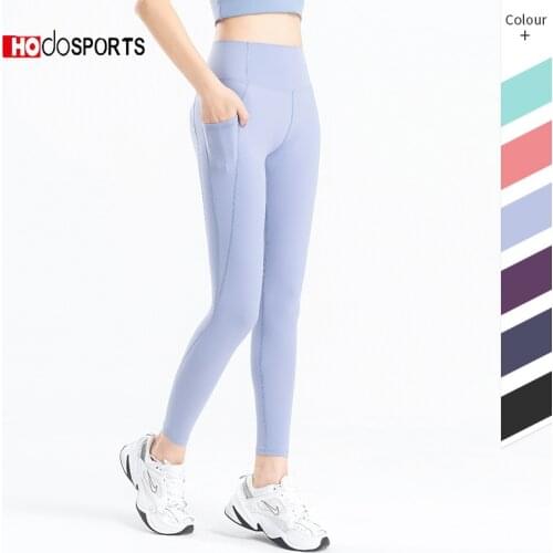 Hodo Sports Seamless Yoga Pants Women High Waist Tights Pockets Running Slim Fitness Workout Push Up Leggins