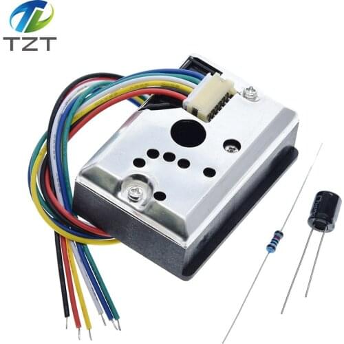 TZT GP2Y1014AU0F Compact Optical Dust Sensor Compatible GP2Y1010AU0F GP2Y1010AUOF Smoke Particle Sensor With Cable